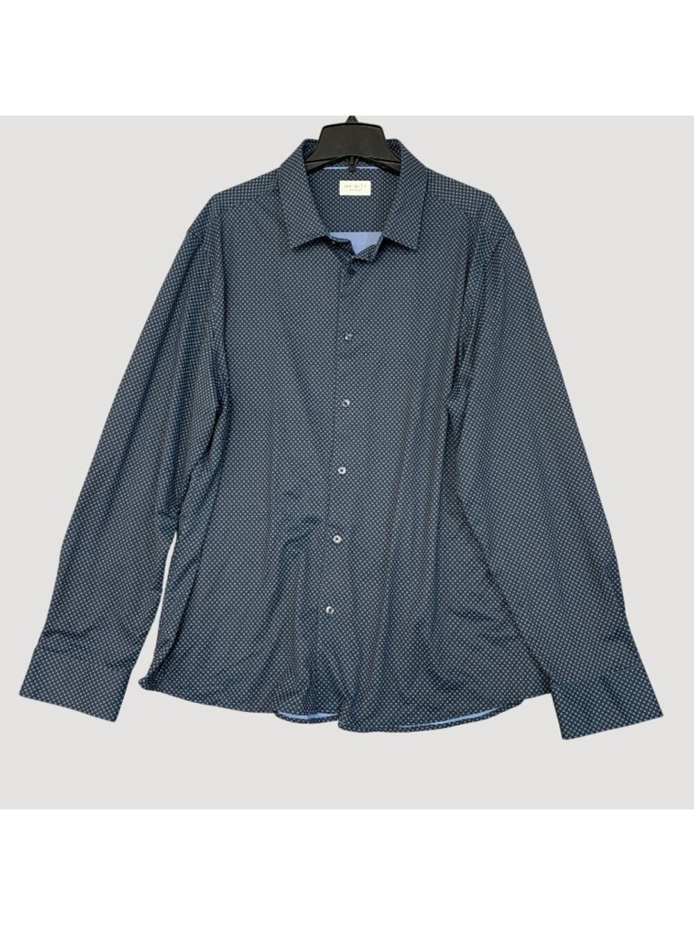 NWOT Infinity Linearflex Men's XXL Blue Long-Sleeve Button-Up Shirt